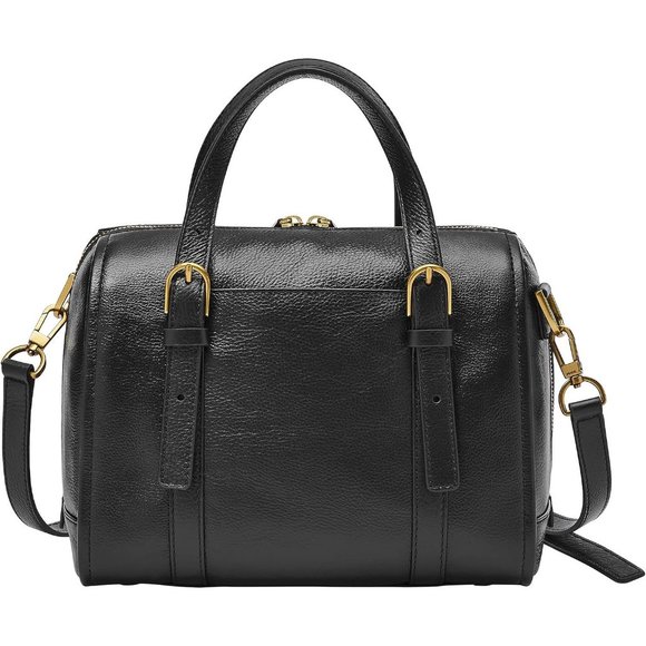 Fossil Women's Carlie Leather Satchel Handbag - Picture 2 of 6